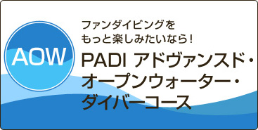 PADI アドヴァンスド・オープンウォーター・ダイバーコース